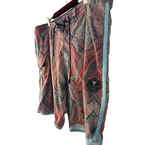 VISSLA Men's PULUKAN 18.5 Board Shorts Size 36 Multicolor Print Swim Trunks - Picture 3 of 7